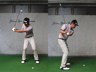 トップでもスクエアをキープ