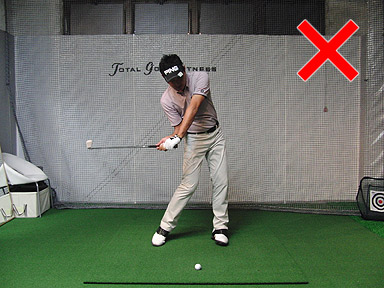 トップでのフェースの開き