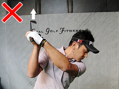 トップでのフェースの開き