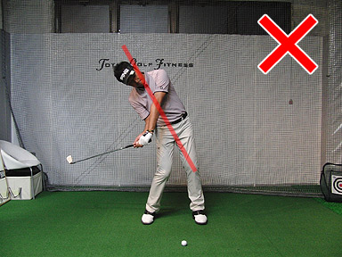 トップでのフェースの開き